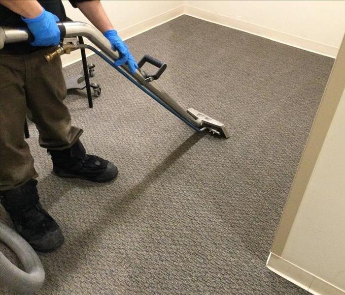cleaning carpet after water damage, wand, tech